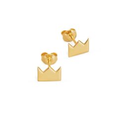 Kolczyki Korona Pozłacane małe